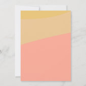 Moderne minimalistische Peach Yellow Graduation Pa Kaart (Achterkant)