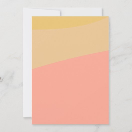 Moderne minimalistische Peach Yellow Graduation Pa Kaart (Achterkant)