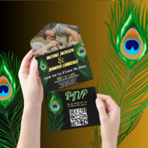 Moderne minimalistische Peacock Feather foto bruil