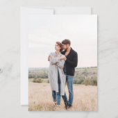 Moderne minimalistische penseelscriptbruiloft voor kaart (Achterkant)