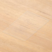 Moderne minimalistische pensioenpartij acryl uitnodigingen (Laagn)