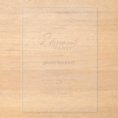 Moderne minimalistische pensioenpartij acryl uitnodigingen (Voorkant)