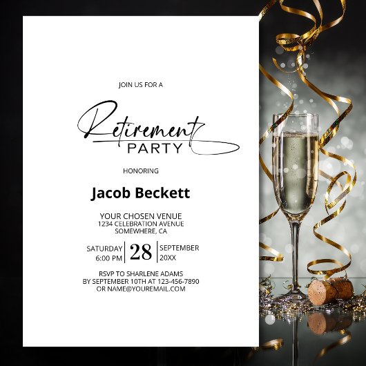 Moderne minimalistische pensioenpartij kaart