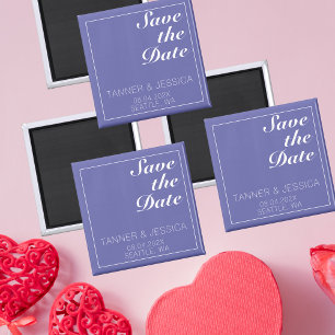 Moderne minimalistische periwinkle & White Save th Magneet