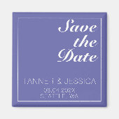 Moderne minimalistische periwinkle & White Save th Magneet (Voorkant)