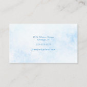 Moderne, minimalistische, persoonlijke blauwe Wate Visitekaartje (Achterkant)