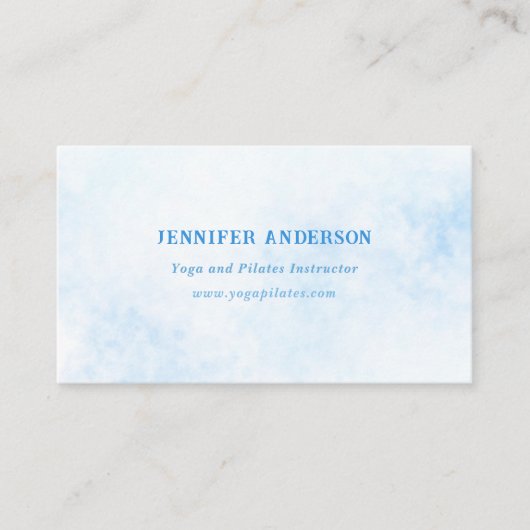 Moderne, minimalistische, persoonlijke blauwe Wate Visitekaartje (Voorkant)