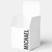 Moderne minimalistische persoonlijke naam bedankdoosjes (Geopend)