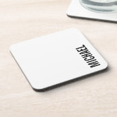 Moderne minimalistische persoonlijke naam bier onderzetter (Linkerzijde)