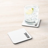 Moderne minimalistische persoonlijke naam bier onderzetter (Rechterzijde)