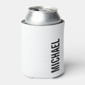 Moderne minimalistische persoonlijke naam blikjeskoeler (Blikje Voorkant)