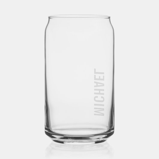 Moderne minimalistische persoonlijke naam blikvorm glas (Achterkant)