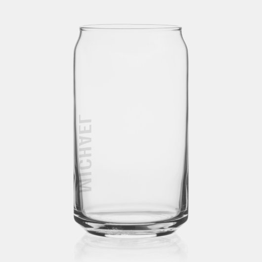 Moderne minimalistische persoonlijke naam blikvorm glas (Links)