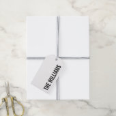 Moderne minimalistische persoonlijke naam cadeaulabel (Met Touw)