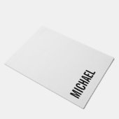 Moderne minimalistische persoonlijke naam deurmat (Schuin)