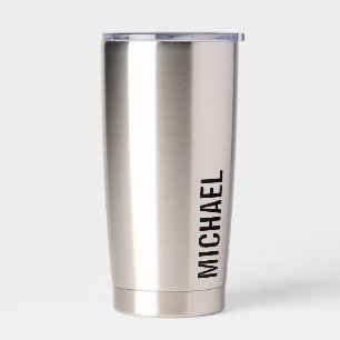 Moderne minimalistische persoonlijke naam geïsoleerde drinkbeker