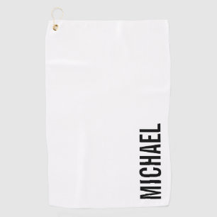 Moderne minimalistische persoonlijke naam golfhanddoek