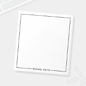 Moderne minimalistische persoonlijke naam notitieblok