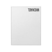 Moderne minimalistische persoonlijke naam notitieblok (Linkerzijde)