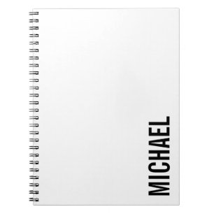 Moderne minimalistische persoonlijke naam notitieboek