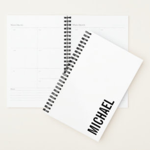 Moderne minimalistische persoonlijke naam planner