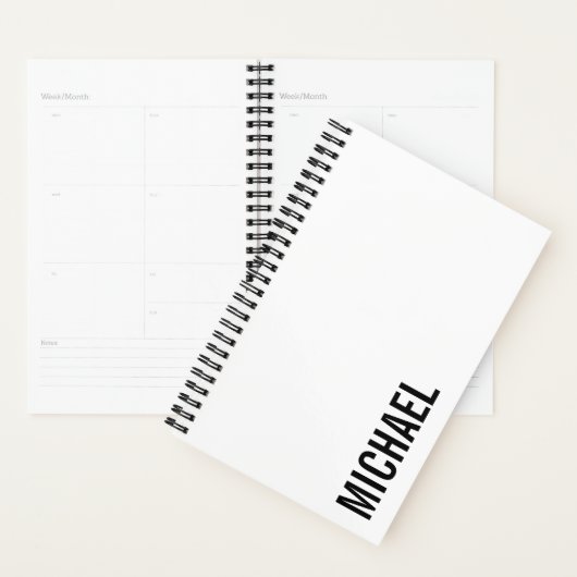 Moderne minimalistische persoonlijke naam planner (Display)