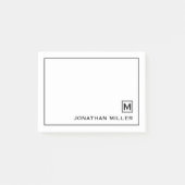 Moderne minimalistische persoonlijke naam post-it® notes (Voorkant)