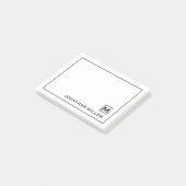 Moderne minimalistische persoonlijke naam post-it® notes (Schuin)