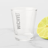 Moderne minimalistische persoonlijke naam shot glas (Achterkant)