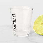 Moderne minimalistische persoonlijke naam shot glas (Rechts)