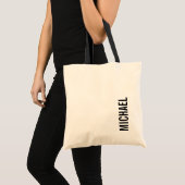 Moderne minimalistische persoonlijke naam tote bag (Voorkant (product))