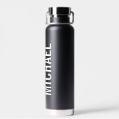 Moderne minimalistische persoonlijke naam waterfles (Achterkant)