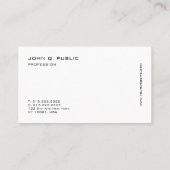 Moderne, minimalistische, persoonlijke Sjabloon Visitekaartje (Achterkant)