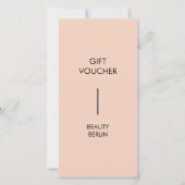 Moderne Minimalistische Perzik QR Code Cadeaubon (Voorkant)