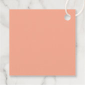 Moderne Minimalistische Perzik Verjaardag Bedankjes Labels (Achterkant)