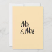 Moderne Minimalistische Perzik Vier Ons! Kaart (Achterkant)