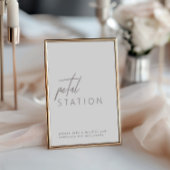 Moderne minimalistische Petal Station bruiloft tek Kaart