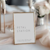 Moderne minimalistische Petal Station bruiloft tek Kaart