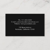 Moderne, minimalistische pianolleraar visitekaartje (Achterkant)