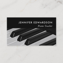 Moderne, minimalistische pianolleraar visitekaartje