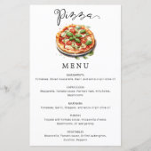 Moderne minimalistische pizza menu (Voorkant)