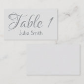 Moderne minimalistische plaatskaart voor bruiloft plaatskaartje (Voorkant / Achterkant)