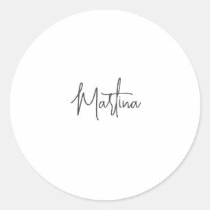 Moderne Minimalistische Plain Creatieve Kalligrafi Ronde Sticker