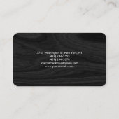 Moderne minimalistische Plain Grey Wood Profession Visitekaartje (Achterkant)