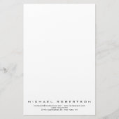Moderne minimalistische Plain Professional Briefpapier (Voorkant)