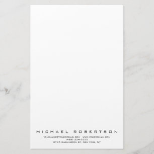Moderne minimalistische Plain Professional Briefpapier