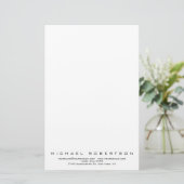 Moderne minimalistische Plain Professional Briefpapier (Staand voorkant)