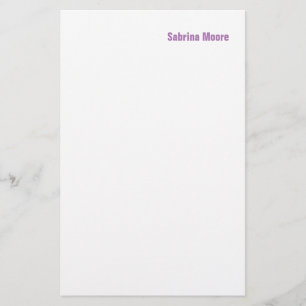 Moderne minimalistische Plain Professional Briefpapier