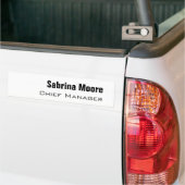 Moderne minimalistische Plain Professional Bumpersticker (Op Truck)