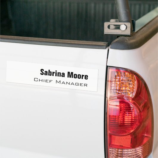 Moderne minimalistische Plain Professional Bumpersticker (Op Truck)